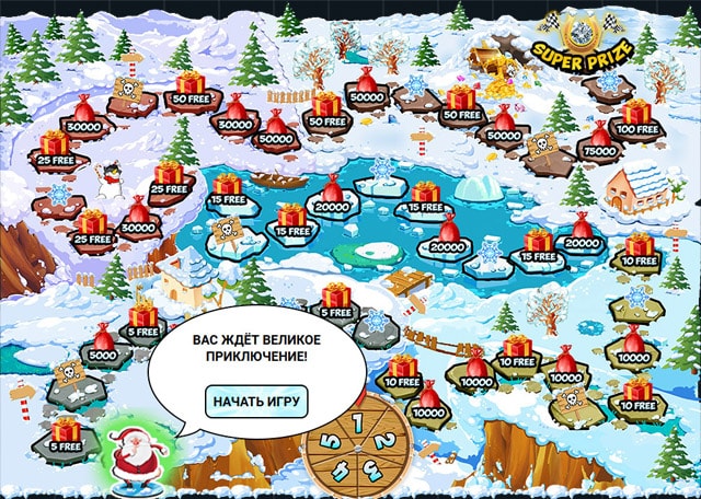 Новогодняя лотерея в казино. 